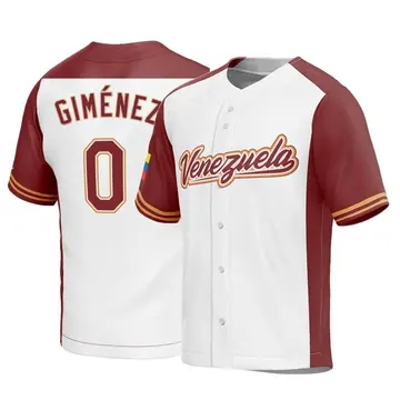 Men's Andres Gimenez Venezuela Baseball Replica White 2023 World Baseball Classic Jersey