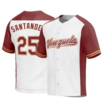 Men's Anthony Santander Venezuela Baseball Replica White 2023 World Baseball Classic Jersey