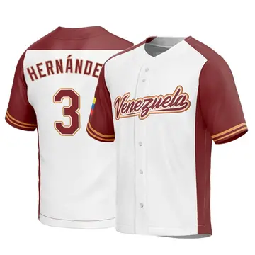 Men's Elieser Hernandez Venezuela Baseball Replica White 2023 World Baseball Classic Jersey