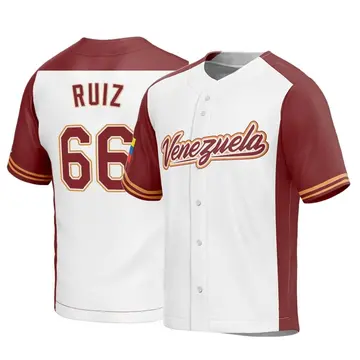 Men's Jose Ruiz Venezuela Baseball Replica White 2023 World Baseball Classic Jersey