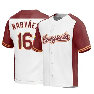 Men's Omar Narvaez Venezuela Baseball Replica White 2023 World Baseball Classic Jersey