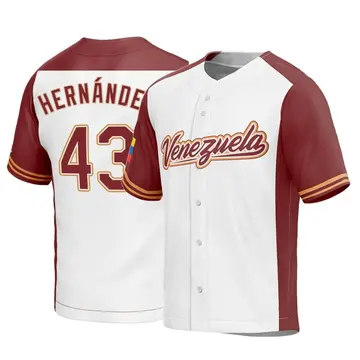 Youth Carlos Hernandez Venezuela Baseball Replica White 2023 World Baseball Classic Jersey