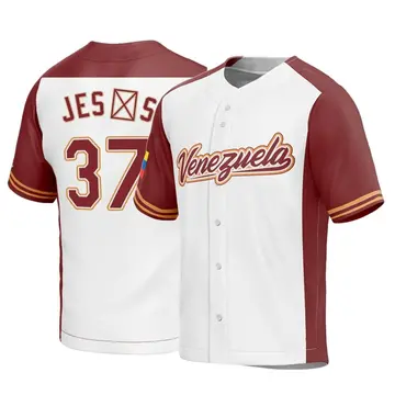 Youth Enmanuel De Jesus Venezuela Baseball Replica White 2023 World Baseball Classic Jersey